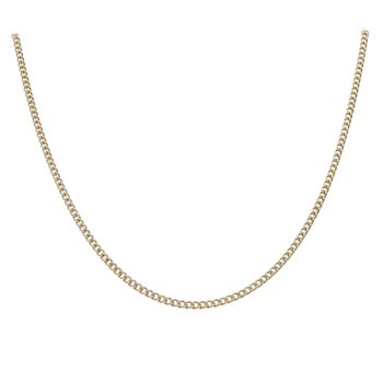 9ct Yellow Gold Curb Chain 18"
