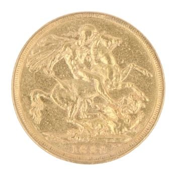 1889 Victoria Full Sovereign Coin
