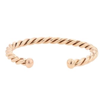 9ct Yellow Gold Patterned Twist Torque Bangle