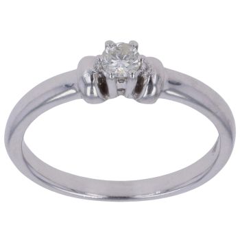 9ct White Gold 0.15ct Diamond Solitaire Ring