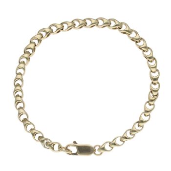 9ct Yellow Gold Tulip Bracelet 7.5"