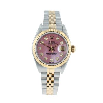 Rolex Custom Datejust Pre Owned Watch Ref 69173