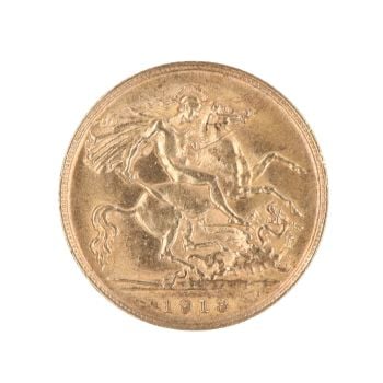 1913 George V Half Sovereign Coin