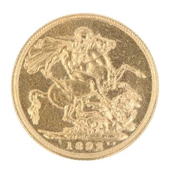 1892 Victoria Full Sovereign Coin