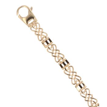 9ct Yellow Gold Celtic Fancy Bracelet 7.5"