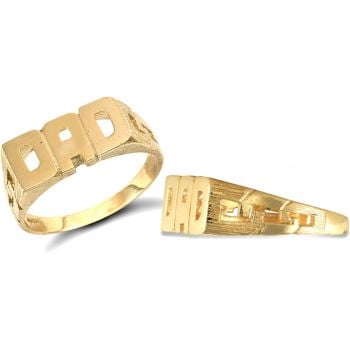 9ct Yellow Gold Dad ID Ring