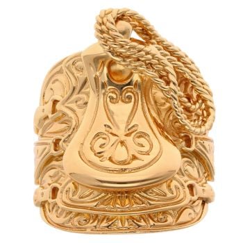 Silver Gold Plated Saddle Ring