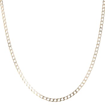 9ct Yellow Gold Square Curb Chain 22"