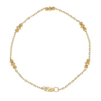 22ct Yellow Gold Trio Bead Fancy Bracelet 7"