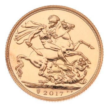 2017 Elizabeth II Fifth Portrait UK Full Sovereign Coin