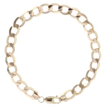 9ct Yellow Gold Curb Bracelet 8"