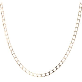 9ct Yellow Gold Square Curb Chain 18"