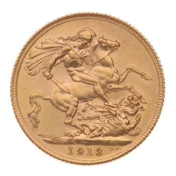 1913 George V Full Sovereign Coin