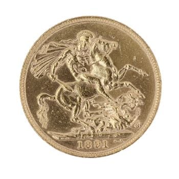1891 Victoria Full Sovereign Coin