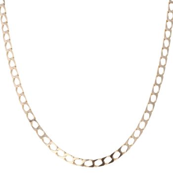 9ct Yellow Gold Square Curb Chain 20"