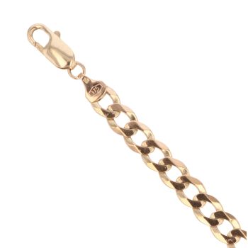 9ct Yellow Gold Curb Bracelet 8"