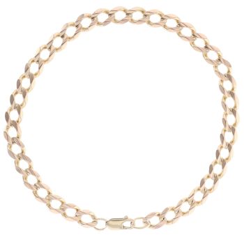 9ct Yellow Gold Curb Bracelet 10"