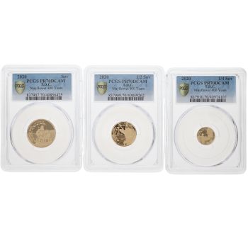 2020 Mayflower 400th Anniversary Tristan Da Cunha Sovereign Deluxe Coin Set Boxed