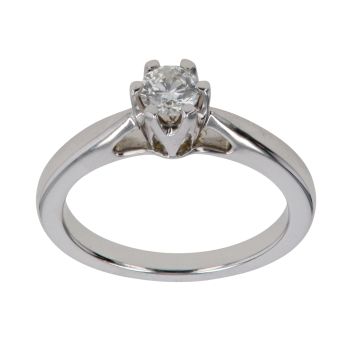 18ct White Gold 0.25ct Brilliant Cut Lab Grown Diamond Solitaire Ring