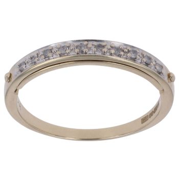 9ct Yellow Gold 0.10ct Brilliant Cut Diamond Eternity Ring