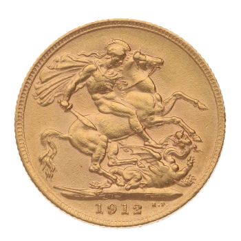 1912 George V Full Sovereign Coin