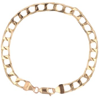 9ct Yellow Gold Curb Bracelet 8.5"