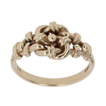 9ct Yellow Gold Patterned Knot Ring