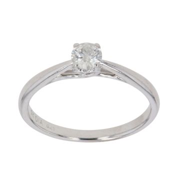 9ct White Gold 0.25ct Brilliant Cut Diamond Solitaire Ring