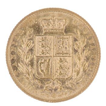 1871 Victoria Young Head UK Full Sovereign Coin