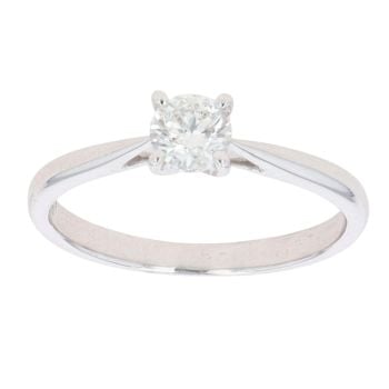 Platinum 0.40ct Brilliant Cut Diamond Solitaire Ring