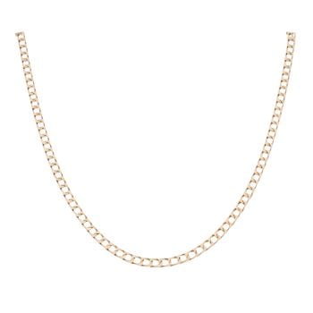 9ct Yellow Gold Square Link Curb Chain 22"