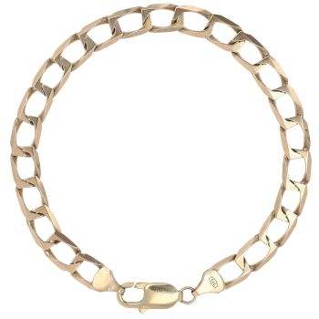 9ct Yellow Gold Curb Bracelet 8"