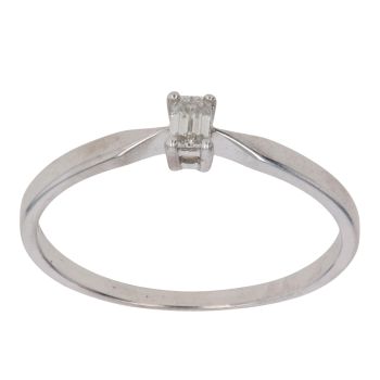 18ct White Gold 0.10ct Diamond Solitaire Ring