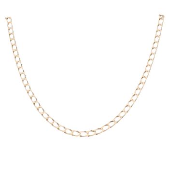 9ct Yellow Gold Square Curb Chain 20"