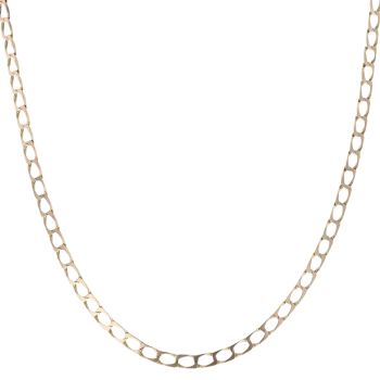 9ct Yellow Gold Square Curb Chain 18"