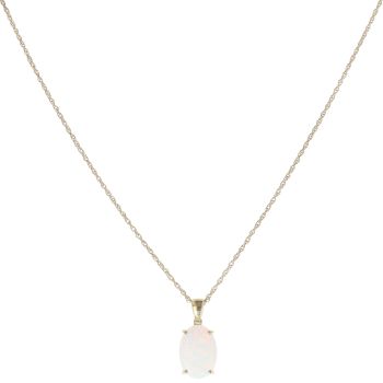 9ct Yellow Gold Opal Pendant and Chain 18"