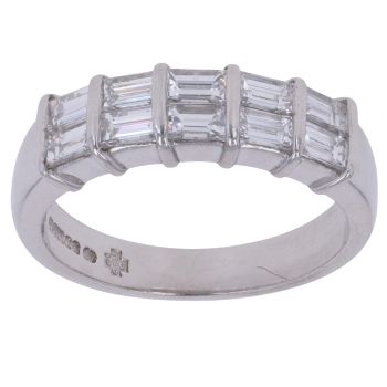 18ct White Gold 1.00ct Baguette Cut Diamond Fancy Ring