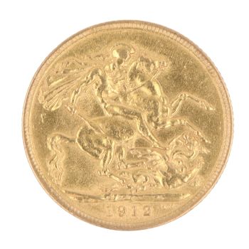 1912 George V Full Sovereign Coin