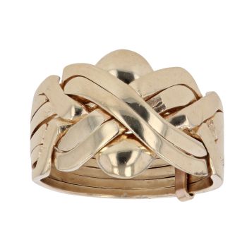 9ct Yellow Gold Six Piece Puzzle Ring