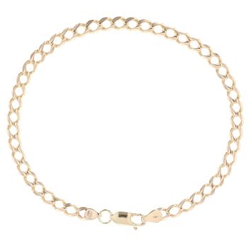 9ct Yellow Gold Curb Bracelet 9.5"