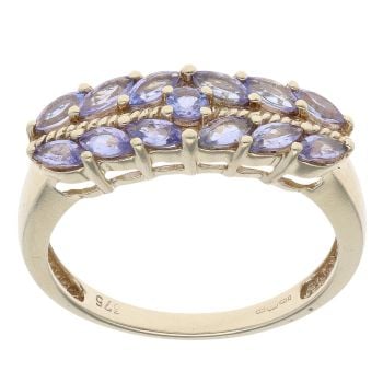 9ct Yellow Gold Marquise Tanzanite Fancy Ring