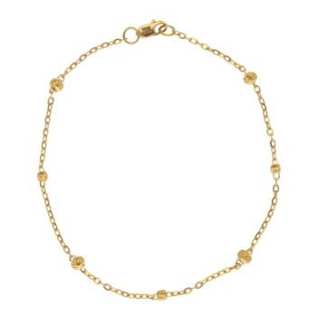 22ct Yellow Gold Fancy Bead Bracelet 7"