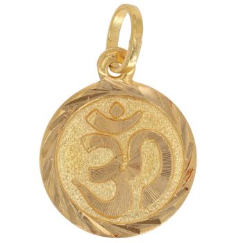 22ct Yellow Gold Om Stamped Fancy Pendant