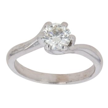 18ct White Gold 0.80ct Brilliant Cut Diamond Solitaire Ring