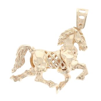 9ct Yellow Gold Horse Pendant