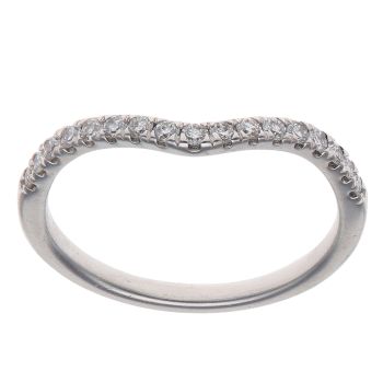Platinum 0.20ct Brilliant Cut Diamond Wishbone Ring