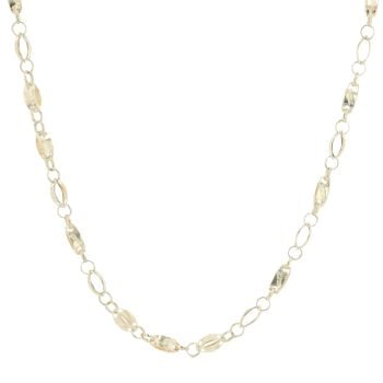 14ct Yellow Gold Greek Key Fancy Chain 22"