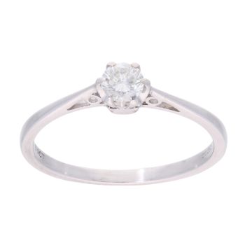 9ct White Gold 0.25ct Diamond Solitaire Ring