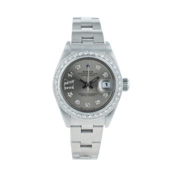 Rolex Custom Oyster Perpetual Date Pre Owned Watch Ref 79190