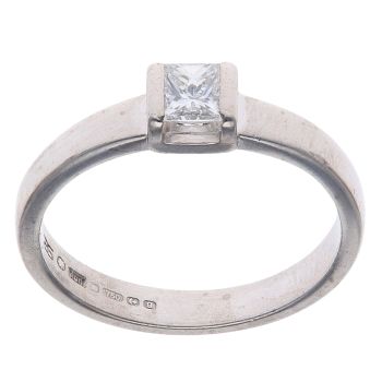 18ct White Gold 0.33ct Brilliant Cut Diamond Solitaire Ring